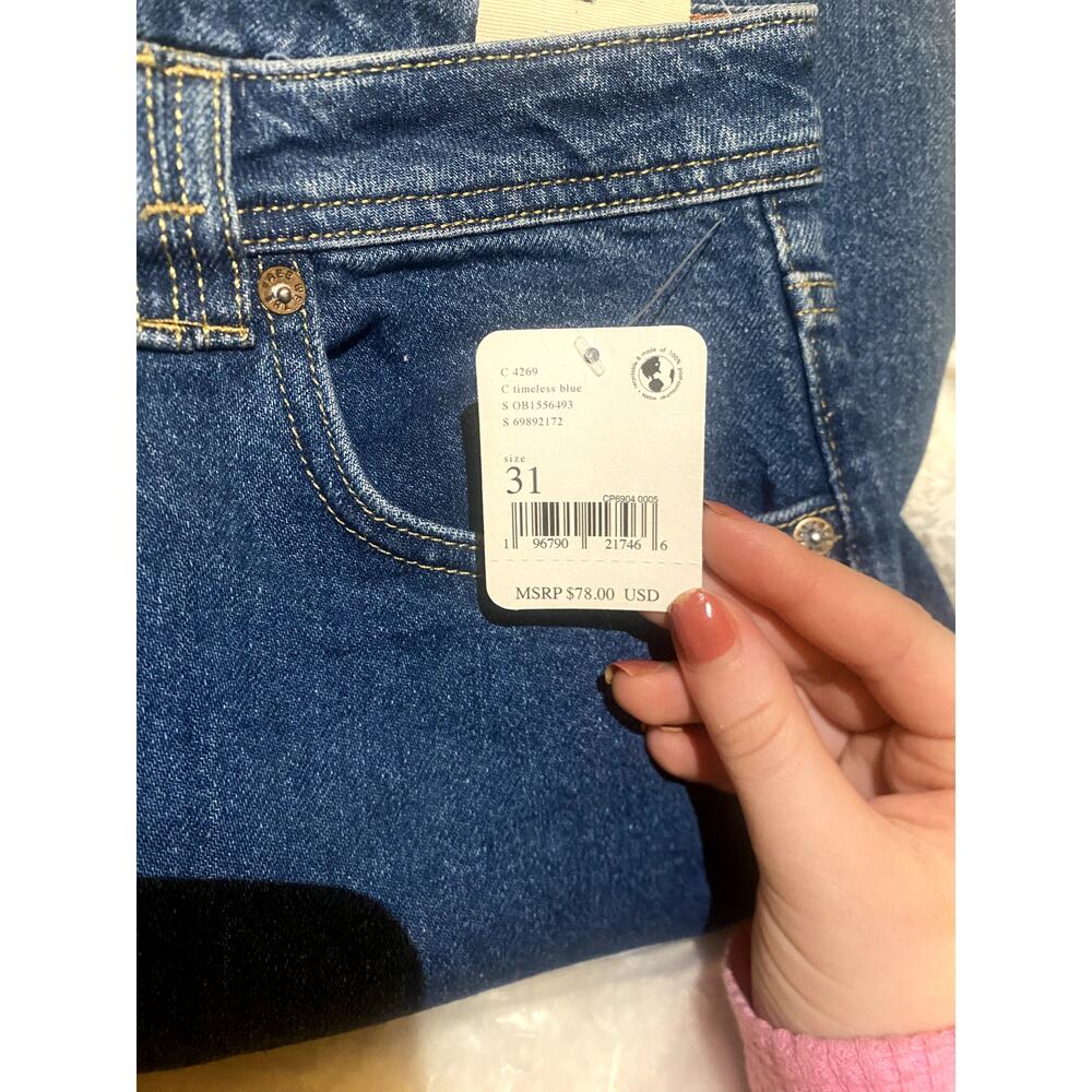 Free People Ava High Rise Boot Cut Jeans in Timeless Blue size 31 - Picture 5 of 7